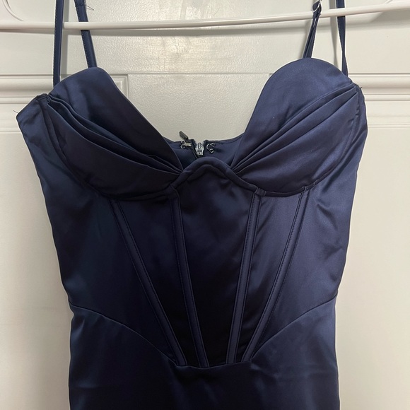 NWT Navy blue Babyboo prom dress. - Picture 1 of 7